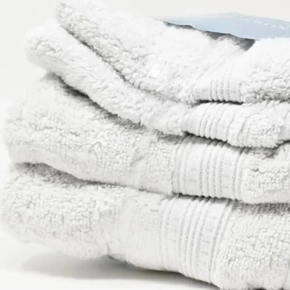 Charisma Soft 4-piece Hand and Washcloth Towel Set Silver - Picture 2 of 4
